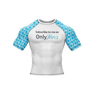 White and Black BJJ Professional Training Men Women Kingz Rash Guard Ranked Short <b>Sleeve</b> Rashguard - Product Image 4