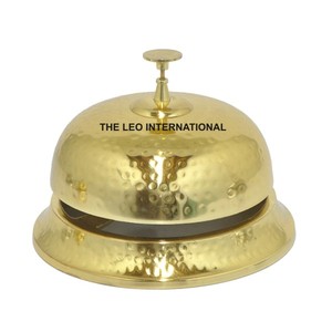 Home <b>Decor</b> and Office Use <b>Table</b> Hotel <b>Decor</b> Accessories Hammered Stainless Steel <b>Table</b> Bell Counter <b>Top</b> Home Accent - Product Image 1