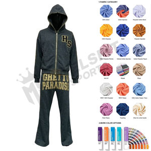 Men Custom Zipper Fashion Tracksuit Best Quality Sportswear <b>Set</b> Gym Training Jogging Running Fitness Suit - Product Image 5