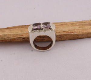 Natural <b>Amethyst</b> <b>Ring</b> 925 Sterling <b>Silver</b> Jewelry February Birthstone <b>Ring</b> Vintage Style Purple Gemstone <b>Ring</b> for Women - Product Image 4