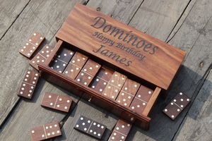 Premium Handmade Eco-Friendly Wooden <b>Dominoes</b> <b>Set</b> Box Modern Design Excellent Quality Beautiful Craftsmanship Durable Finish - Product Image 2