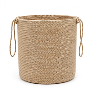 Panier de rangement en jute avec poignées, design moderne pour le rangement, exporté du Bangladesh - Product Image 6