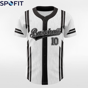Maillot de baseball col en V OEM 2026 100 % polyester, fermeture entièrement boutonnée, imprimé par transfert thermique, respirant, séchage rapide, nom d'équipe personnalisé - Product Image 2