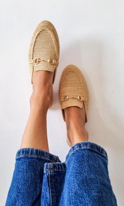 Sandalias Planas de Rafia Natural para Mujer, Hechas a Mano, Ligeras, con Aumento de Altura, Desechables - Product Image 1