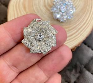 Preciosos Pendientes Kundan de Latón Plateado con Circonitas de Primera Calidad para Mujeres y Niñas, Ideales para Vestidos de Noche y Fiestas - Product Image 2