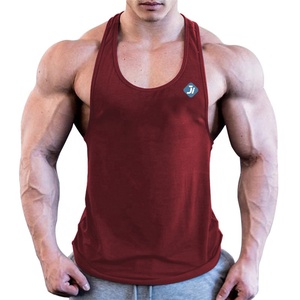 Débardeur de sport pour homme, coupe classique, couleur unie, en coton (97%) et élasthanne (3%), avec impression floquée personnalisée de haute qualité. - Product Image 5