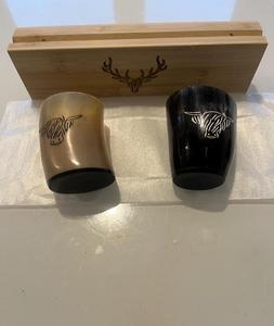 Verre à shot en corne de buffle, verre à vodka, verre à tequila, mini-verres, fabriqué à la main, écologique, design moderne, tasse à boire en corne - Product Image 4