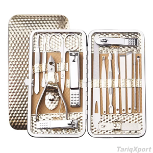 Professional Stainless Steel Lightweight Pedicure Manicure Set with 18 Pieces in <b>Kits</b> with Costum Color & Logo Options - Product Image 3