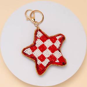 Contemporary Beaded Embroidery Keychain With Fashion Appeal Designer Seed Bead Keychain Featuring Intricate Beadwork - Product Image 5