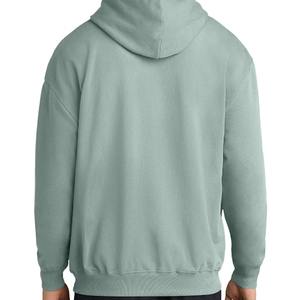 เสื้อฮู้ดดี้สีเขียวเซจพรีเมียมเนื้อหนาสำหรับผู้ชาย สกรีนโลโก้ได้ ทรงโอเวอร์ไซส์ สไตล์สตรีทแวร์ ไหล่ตก แบบสวมหัว - Product Image 3