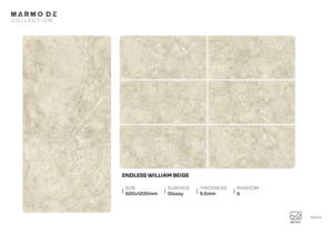 Premium High End Glossy Porcelain Tiles Size 600X1200 Large Size Floor Wall Tiles For Residential Use - Product Image 3