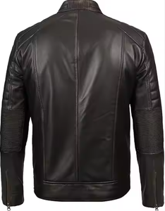 Chaqueta de Cuero para Hombre con Logotipo Personalizado, Color Sólido, Cuello con Capucha para Invierno, Tejido Transpirable, Accesorio de Invierno - Product Image 2