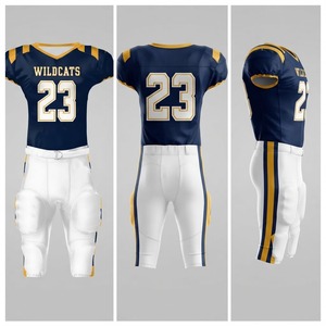 Ensemble de maillot de football Wildcats, maillot bleu marine, pantalon blanc, numéro 23, impression par sublimation, polyester respirant, kit d'équipe pour hommes adultes - Product Image 2