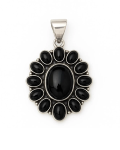 Colgante de Plata de Ley con Ónix Negro, Collar Bohemio Vintage, Joyería Artesanal con Piedra Preciosa Natural, Elegante Plata Artesanal - Product Image 6