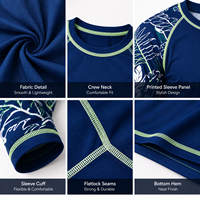 Vêtements de sport unisexes à séchage rapide en spandex, imprimés numériquement, manches longues, protection contre les éruptions cutanées, 160g, pour la gym, le surf, la plongée, le MMA, service OEM