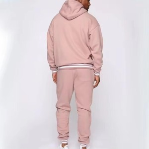 Conjunto de Sudadera con Capucha y Pantalones Deportivos Holgados de Forro Polar para Hombre, Estilo Casual Inteligente para Invierno, 2 Piezas - Product Image 4