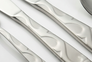 Ensemble de couverts élégants en acier inoxydable avec manche poli miroir, passe au lave-vaisselle, 5 pièces pour la cuisine - Product Image 2