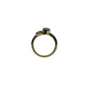 Wedding Wear 925 Sterling <b>Silver</b> Gold Plated Jewelry Blue Topaz <b>Emerald</b> Gemstone Women Wear Classic <b>Ring</b> - Product Image 6