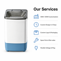 7KG China Manufacturer Single Tub Top Loading Semi Automatic Washing Machine Integrated Washbasin Hotel