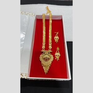ชุดเครื่องประดับหรูหรา Royal Style 11058800GL สร้อยคอยาวลายเรขาคณิต ชุบทอง ประดับเพชรซิร์คอน สำหรับงานแต่งงาน - Product Image 1