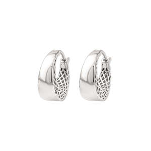 WOMEN 17MM HOOP <b>EARRINGS</b> BOHEMIAN 925 STERLING SILVER PLATED HANDCRAFTED JEWELRY GIFT FOR ANNIVERSARY SPECIAL OCCASIONS ELEGANT - Product Image 2