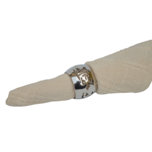 Anneaux de serviette tendance en métal, parfaits pour la vaisselle, porte-serviettes en aluminium couleur argent, décoration de table à manger, événement hôtelier - Product Image 3