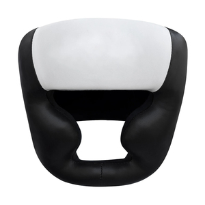 Protège-tête de boxe en PU noir avec bordure rouge, équipement de protection pour l'entraînement de boxe et le sparring - Product Image 3