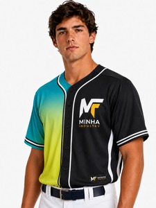 Maillot de baseball respirant personnalisé pas cher à 2 boutons, sublimation, vente en gros, vêtements de sport pour baseball et softball - Product Image 5