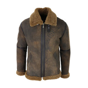 Premium Quality Men Leather Fur Jacket <b>Thick</b> <b>Winter</b> <b>Coat</b> Luxury Design OEM ODM Manufacturing Wholesale Export Apparel - Product Image 1