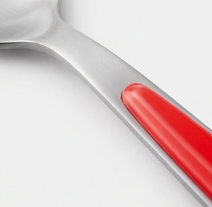 Juego de Cubiertos Modernos con Mangos Rojos, Cuchillo, Tenedor y Cuchara de Acero Inoxidable, Aptos para Lavavajillas, Vajilla para Catering - Product Image 2