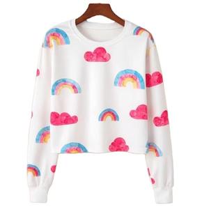 Sudadera Corta de Manga Larga con Estampado para Mujer, Sudadera Tejida de Otoño Invierno con Logotipo Frontal, Sudaderas con Capucha a la Moda - Product Image 2