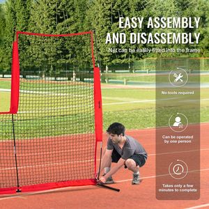 Gabbia da Battuta Portatile 7x7 piedi, Attrezzatura da Allenamento a L per Baseball e Softball, Schermo di Sicurezza per Auto e Protezione Corpo - Product Image 6