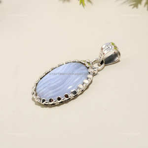 Colgante de Plata de Ley 925 Hecho a Mano con Piedra Preciosa Original, Regalo de Joyería para Mujer, Último Diseño - Product Image 1