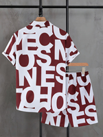 Conjunto de Ropa de Playa para Hombre de Alta Calidad con Diseño de Color Rojo Sólido, Atuendo Perfecto para el Verano, Ideal para Escapadas a la Playa