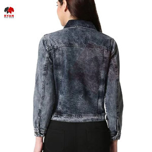 Ryan Pro Gear <b>Customized</b> <b>Denim</b> <b>Jacket</b> For Women Breathable and Comfortable Fabric with <b>Customized</b> Logo OEM Design - Product Image 3