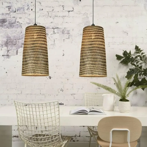 โคมไฟระย้าจากไม้ไผ่แบบสานสำหรับตกแต่งห้องนั่งเล่น - Product Image 6