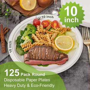 Boîte à nouilles compostable, jetable, imperméable, robuste, 10 pouces, 100% bagasse, biodégradable, écologique, de qualité alimentaire, OEM - Product Image 3