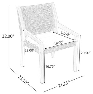 Ensemble de jardin en teck pour l'extérieur, table ronde avec 4 chaises, mobilier de patio en bois contemporain, résistant aux intempéries, design en bois massif - Product Image 6