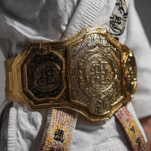 Cinturones de Campeonato de Boxeo y Artes Marciales al por Mayor, Cinturones de Cuero Dorados para Kickboxing, Karate y Judo - Product Image 4