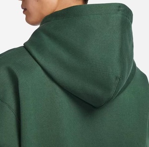 Sweat-shirt à capuche éco-responsable pour homme, coupe classique, couleur unie, poche, molleton tricoté 300g, 100% coton, décontracté, blanc, automne - Product Image 6
