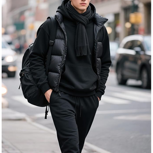 Men's Custom Oversized Heavyweight Tracksuit | Premium Cotton Fleece Winter <b>Set</b> - Product Image 5