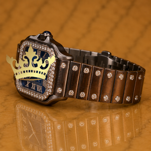 Luxury Classic Antique Fashion Simple Square Shape Cut Diamond Men's Watch Leather Stainless Steel Case Roman Dial Quartz - Product Image 3