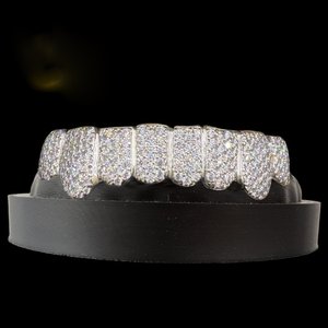 Grillz Dentales de Diamantes, Corte Brillante Redondo, Microincrustaciones, Estilo Hiphop, Unisex, Uso Diario, Grillz Finos - Product Image 3