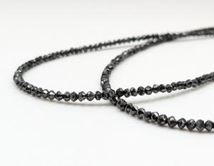 Cuentas de Diamante Negro para Joyería, Venta al por Mayor, Calidad AAA+, Hilo Completo de Cuentas Rondelle Facetadas de 1.8-2.4mm, 15 Pulgadas, Tercera Parte - Product Image 3