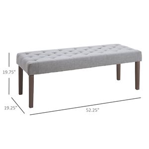 Panca Ottomana Moderna Grigia Imbottita con Cuscino Confortevole e Design alla Moda - Product Image 3