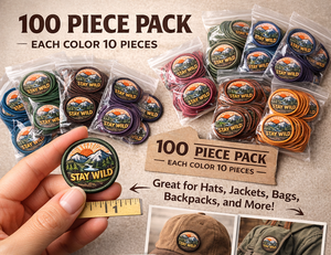 Stay Wild 2.5-Inch Embroidered Patch Decorative Scroll Design 10 Color Variety for <b>Hats</b> Jackets, <b>Bags</b> - Product Image 4