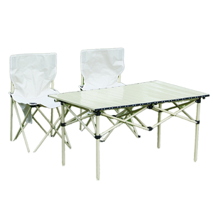 קומפקטי אלומיניום נייד מתקפל שולחן מרובע לשימוש חיצוני מסיבות Picnics גנים ריהוט כללי - Product Image 4