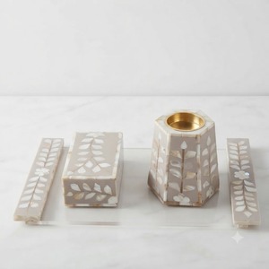 Quemador de Incienso de Sándalo Ecológico Hecho a Mano con Incrustaciones de Hueso y Perla, con Aromaterapia para el Hogar, Hotel u Oficina - Product Image 4