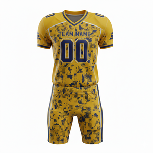 Conjunto Personalizable de Uniforme de Fútbol Americano con Camiseta y Pantalones Cortos con Posición para Logotipo Frontal - Product Image 5