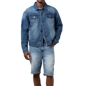 Custom Denim <b>Shorts</b> <b>Set</b> Men Casual Shirt and <b>Shorts</b> for Wholesale - Product Image 1
